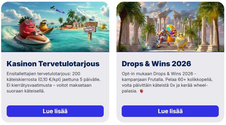 Fruta Casinon bonukset ja kampanjat — kattava opas 2026 image 1