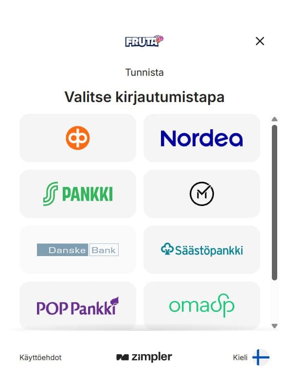 Maksutavat Fruta Casinolla — talletukset ja kotiutukset image 1
